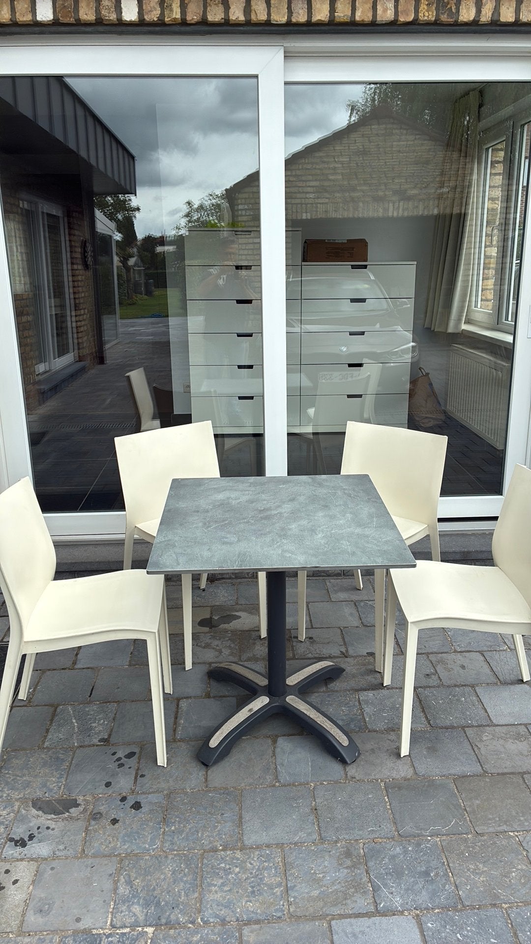 Terrastafel met stoelen Philippe Starck - DESIGN, Ophalen, Zo goed als nieuw