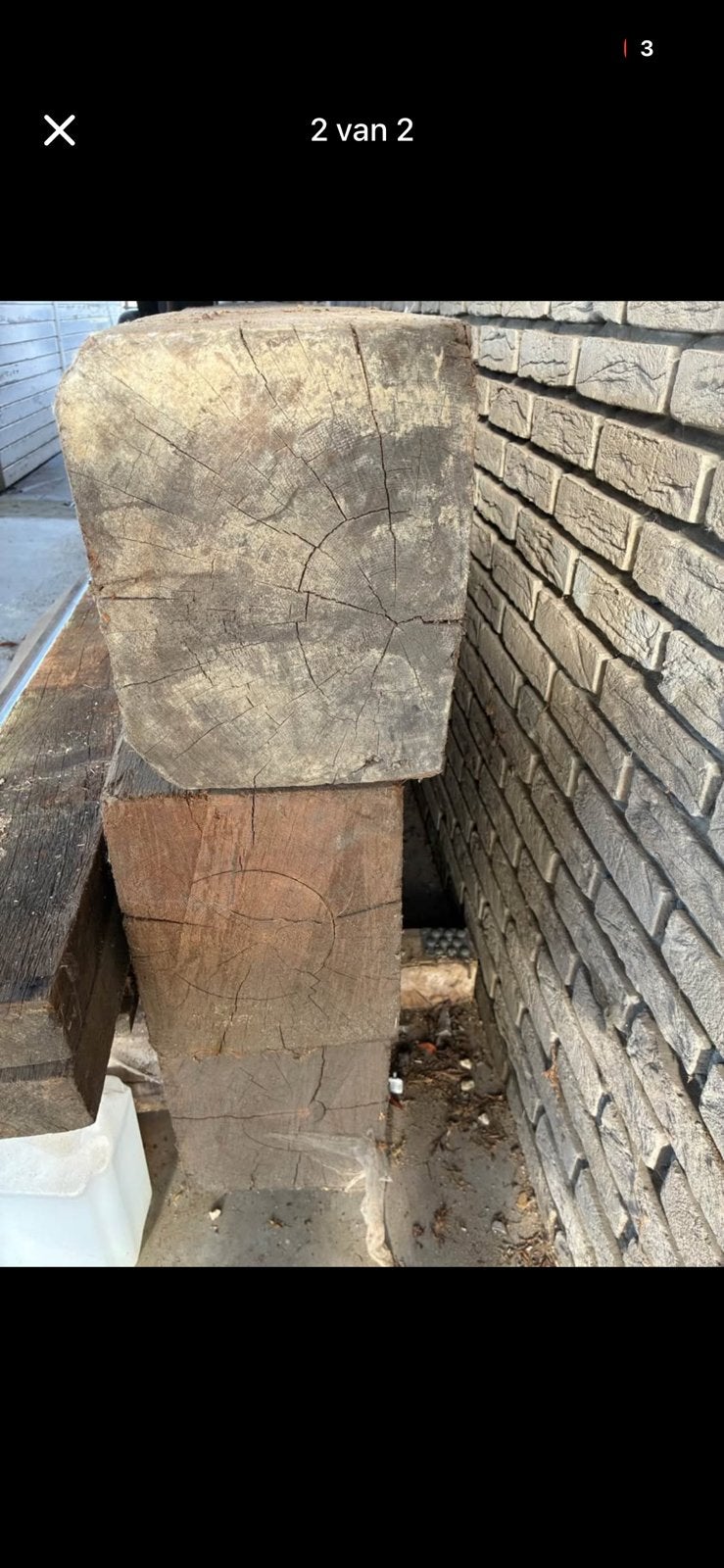 Eiken balken, Ophalen, 25 tot 50 mm, Eiken, Zo goed als nieuw