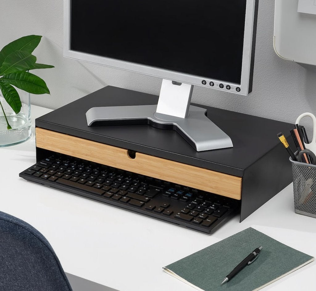 Monitorstandaard met lade, Computers en Software, Monitoren, Zo goed als nieuw, Ophalen