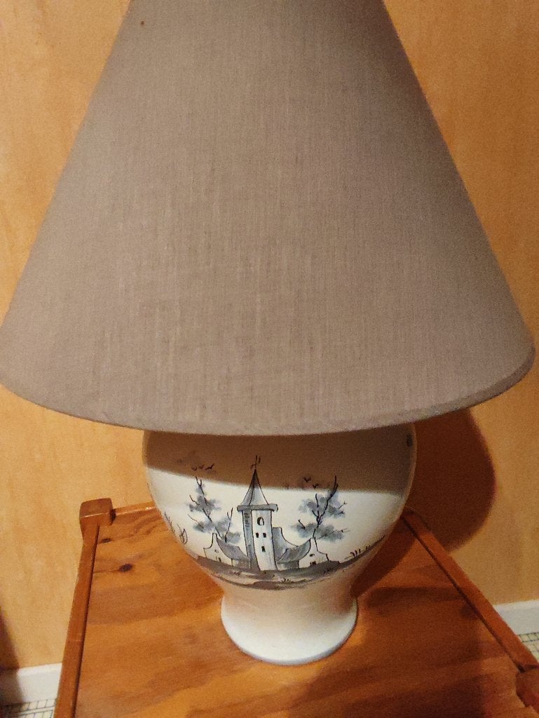 Lampe de table, Blanc, Comme neuf, Céramique, Enlèvement