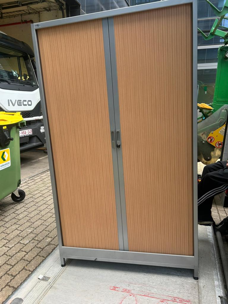 Roldeurkasten 120cm, Ophalen of Verzenden, Zo goed als nieuw, Met slot