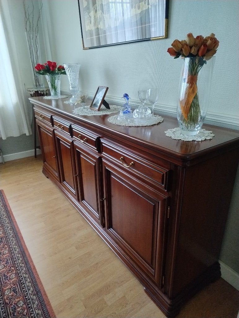 Kersenhouten eetkamer, Huis en Inrichting, Ophalen, Gebruikt, 4 tot 6 stoelen, Klassieke stijl
