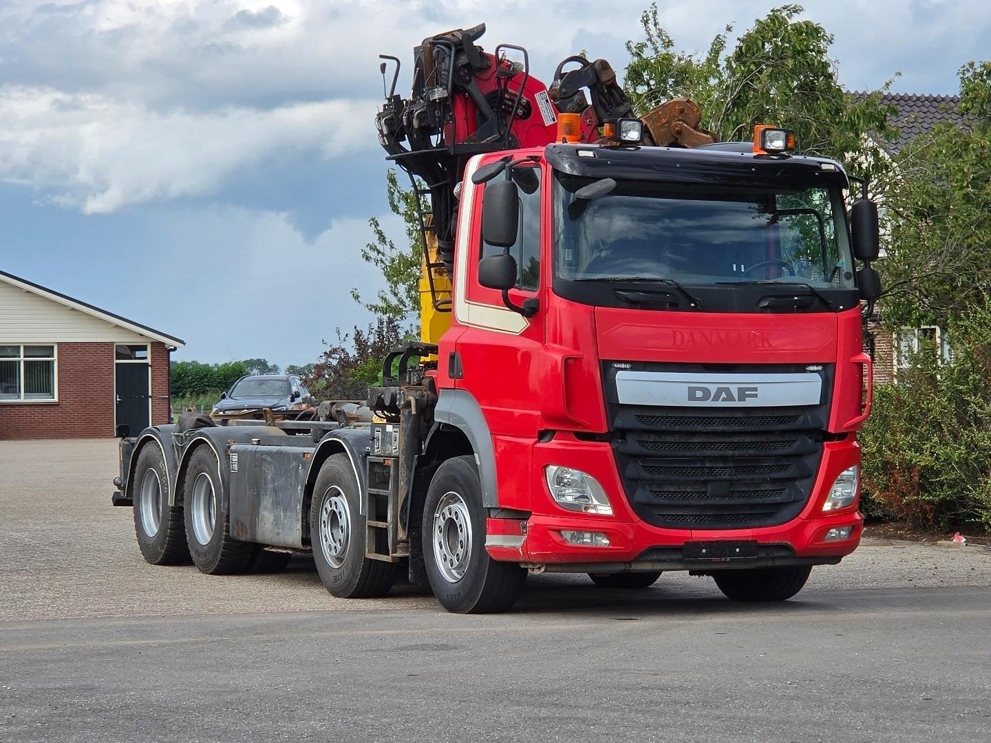 DAF CF 85 grue palfinger z 510. bras à crochet ! 2017 ! m, Autos, Rouge, Achat, Euro 6, Entreprise
