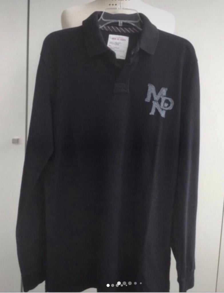 Polo à manches longues Mer du Nord pour homme, Enlèvement ou Envoi, Taille 52/54 (L), Porté, Noir