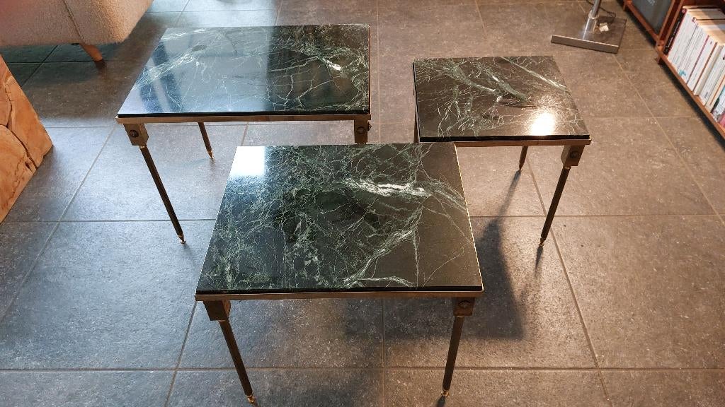 Tables gigognes vintage,  style maison Jansen, Enlèvement