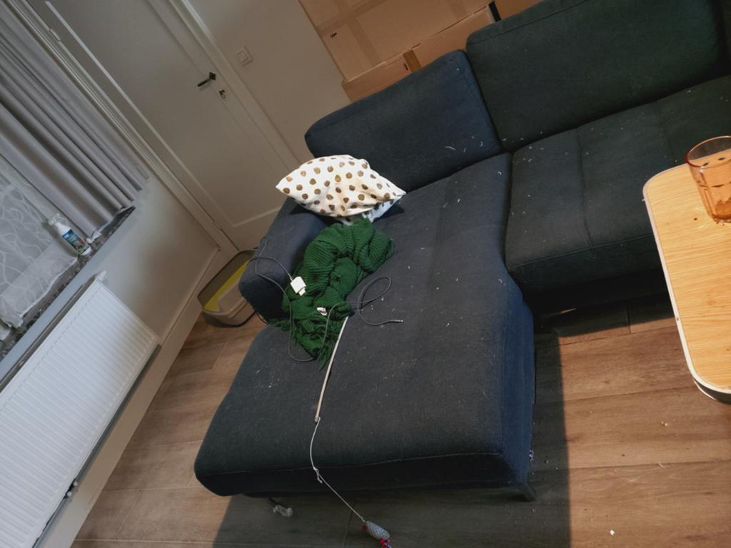 Gratis L shape sofa met blauwe bekleding ,, Ophalen
