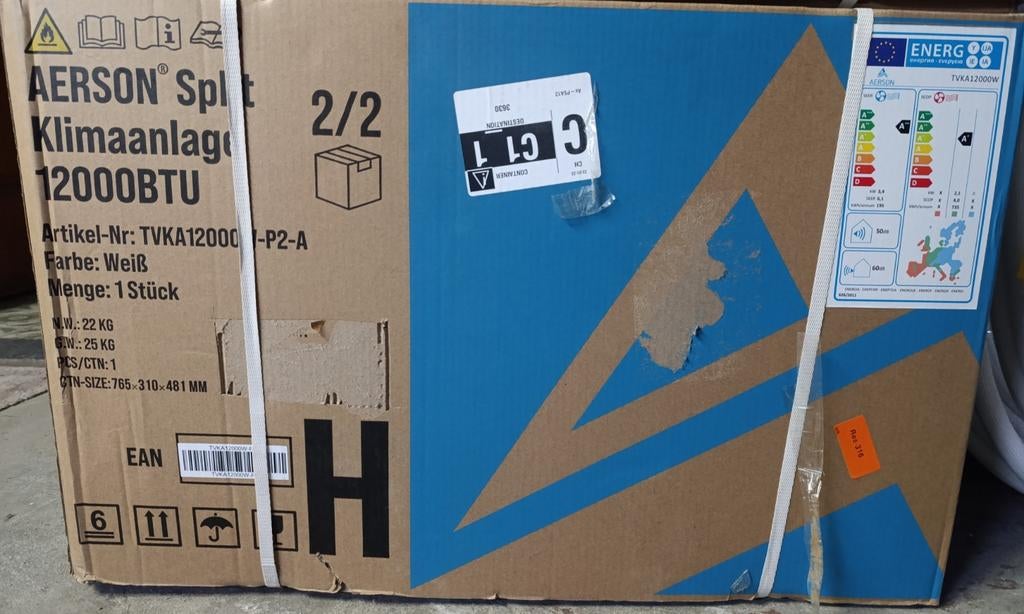 Airco split wiffi 12000 btu 3.5 KW A++/A+, Doe-het-zelf en Bouw, Ophalen, Nieuw, Compleet systeem