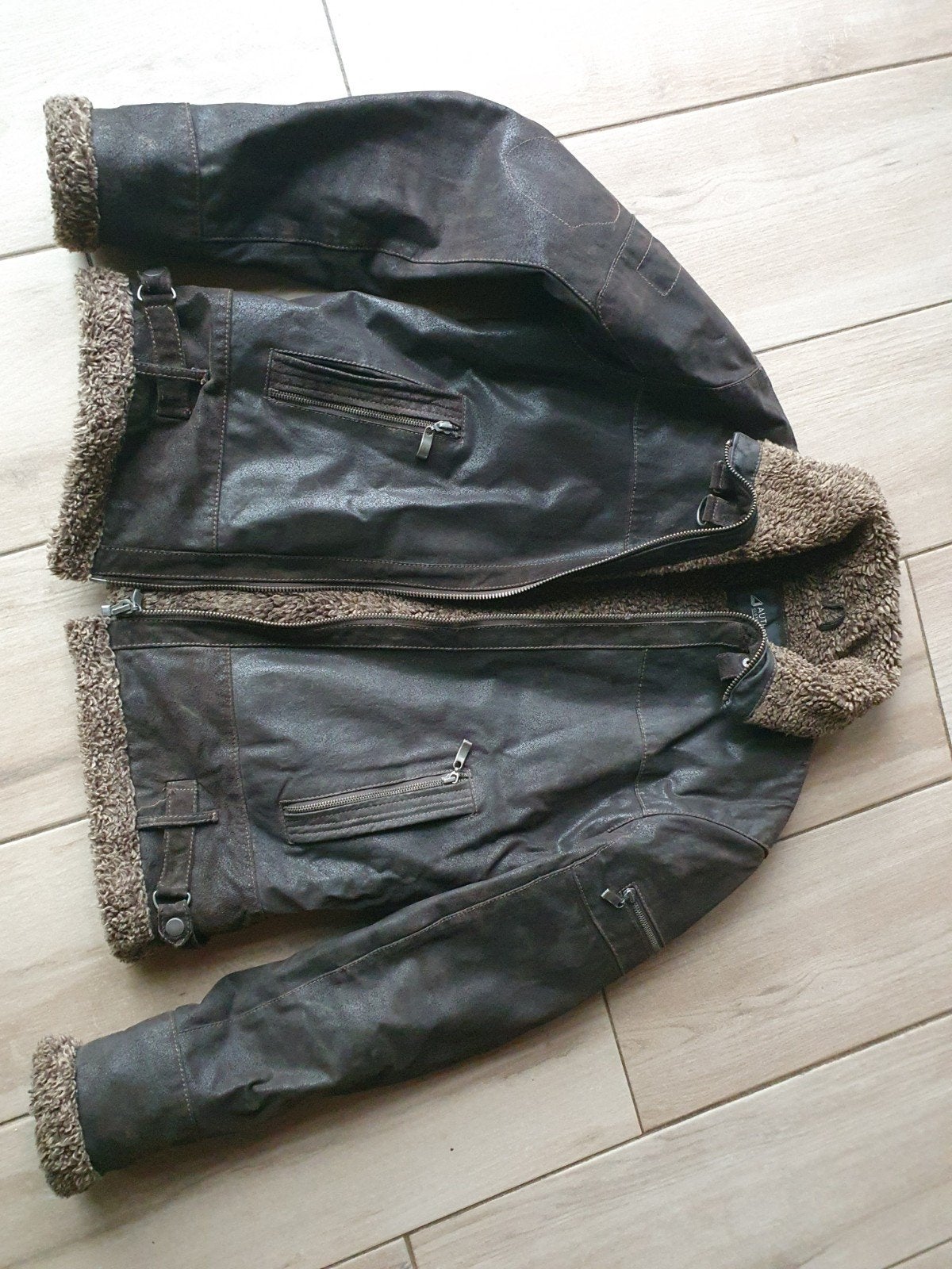 warme leren jas, Ophalen of Verzenden, Zo goed als nieuw, Maat 48/50 (M), Bruin