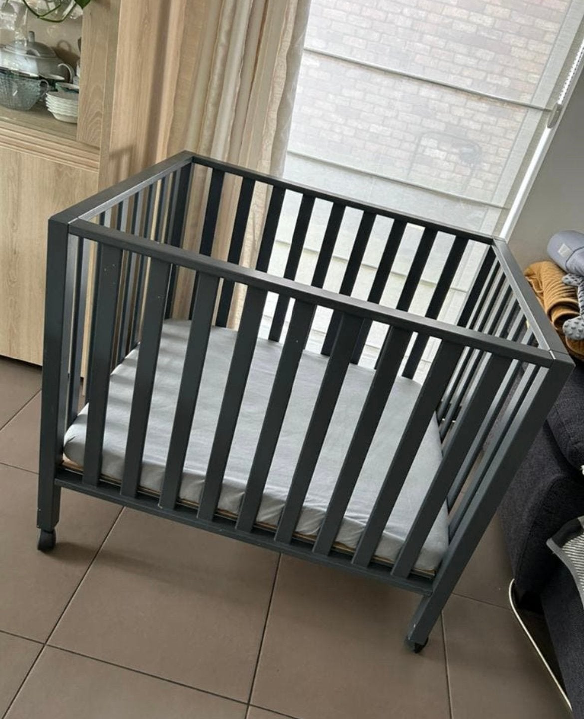 Baby park, Kinderen en Baby's, Ophalen, Gebruikt, Vierkant, Wieltjes