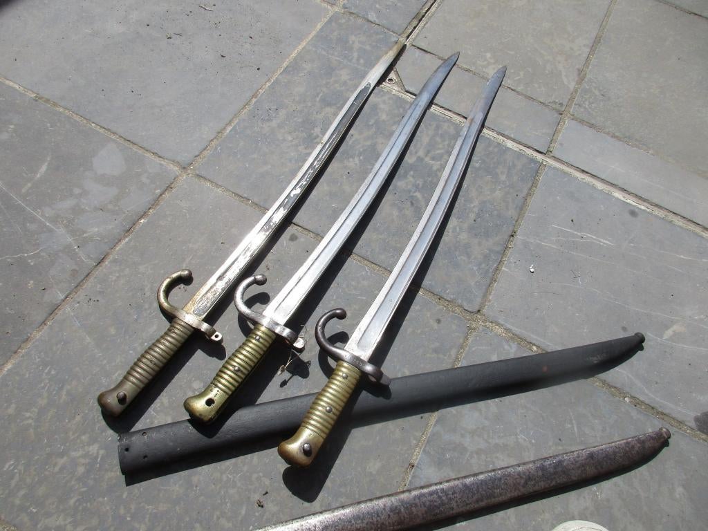 3 franse bajonetten, Verzamelen, Ophalen of Verzenden