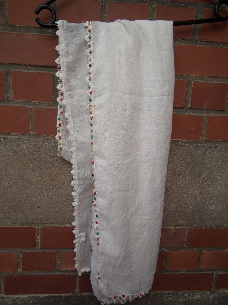 Damessjaal (80% viscose, 20% katoen) 250 x 70 cm, Maat 46/48 (XL) of groter, Sjaal, Gedragen, Sans marque