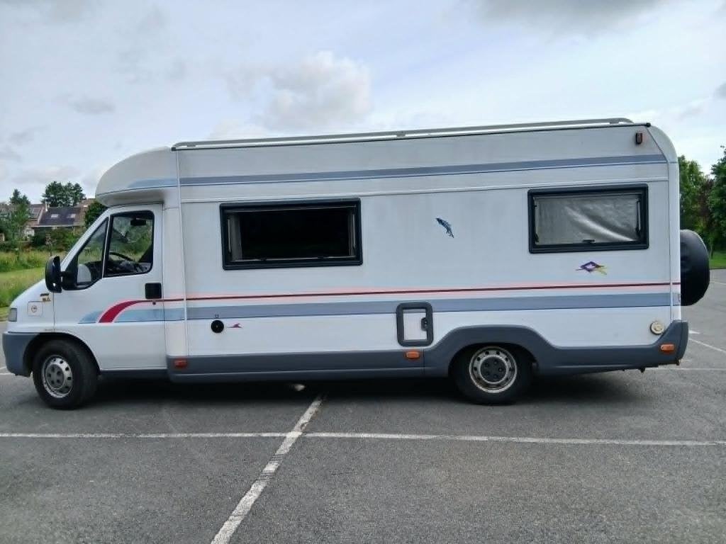A vendre Camping Car Fiat  106.300 kms  CT OK 06/2026, Koelkast, Standaard zit, Fiat, 7 tot 12 maanden geleden