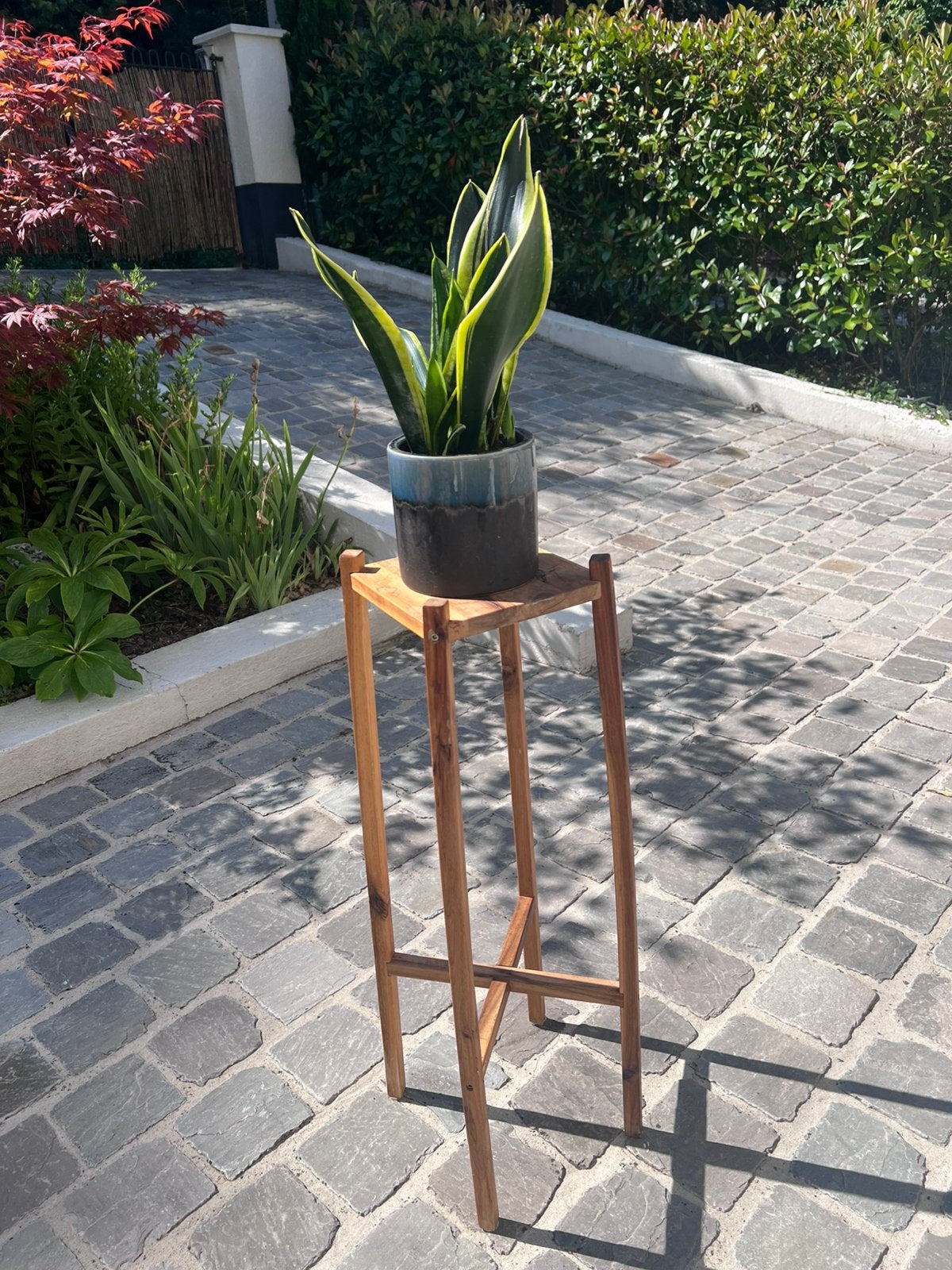 Selette - Houten plantenhouder, Huis en Inrichting, Woonaccessoires | Zuilen en Pilaren, Ophalen, Gebruikt
