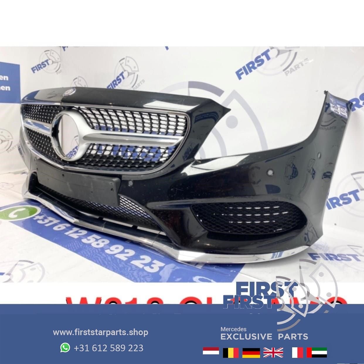 W218 FACELIFT CLS AMG VOORBUMPER COMPLEET + DIAMOND GRIL 201, Gebruikt, -, Voor, Ophalen of Verzenden