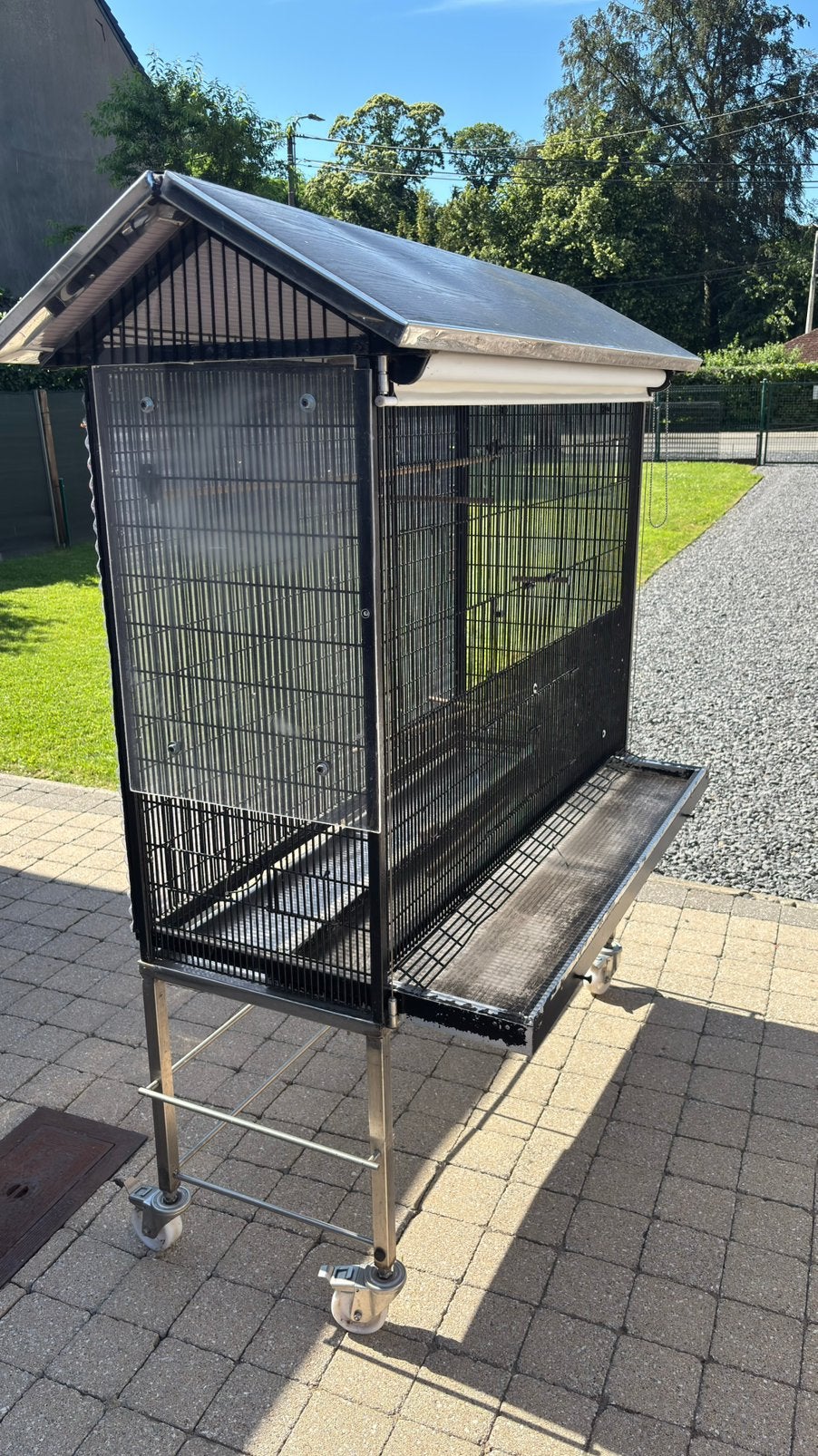 Te koop volière volledig in inox., Ophalen, Gebruikt, Volière