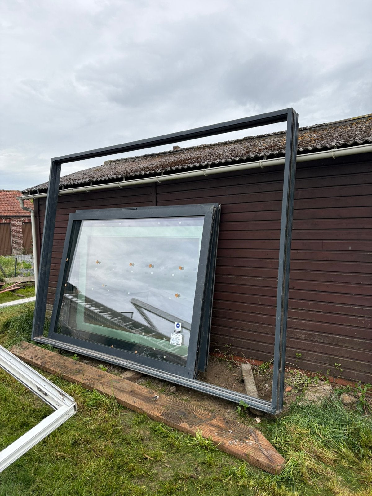 Aluminium schuif raam en pvc schuifraam, Doe-het-zelf en Bouw, Raamkozijnen en Schuifdeuren, Ophalen, Zo goed als nieuw, Aluminium