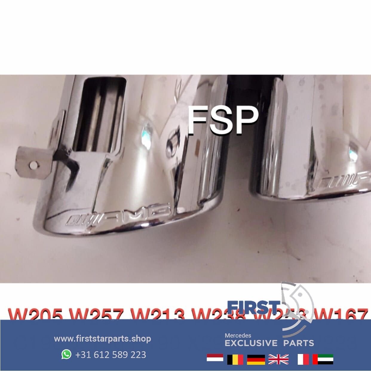W118 C118 X118 CLA 45 S UITLAAT SIERSTUKKEN SET CHROOM origi, Utilisé, -, -, Enlèvement ou Envoi
