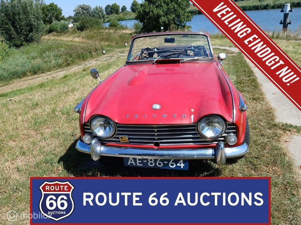Triumph TR4A | 1968 | Route 66 Auctions, Triumph, Zwart, Bedrijf, Handgeschakeld