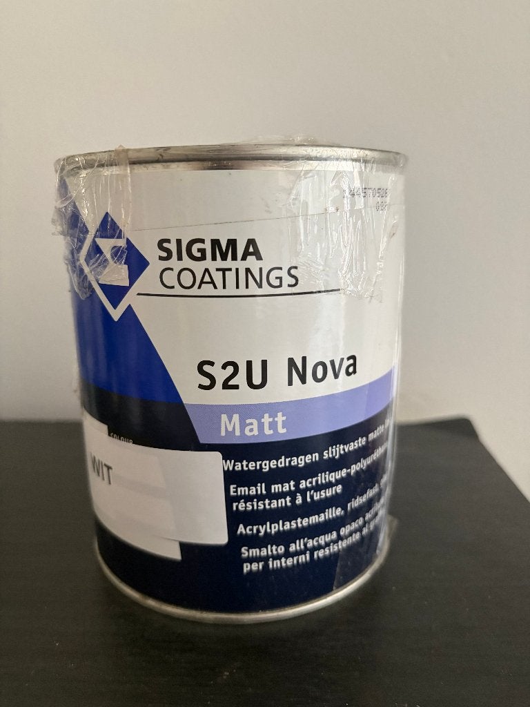 Ongeopend: 1L Sigma S2U Nova Matt WIT, Doe-het-zelf en Bouw, Wit, Nieuw, Ophalen of Verzenden, Lak