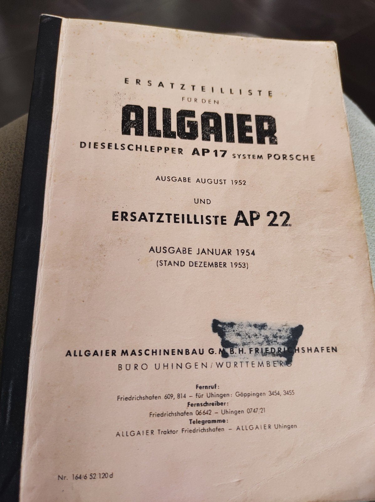 Porsche-boekje voor aanstekeronderdelen ap 17 - ap 22, Ophalen of Verzenden
