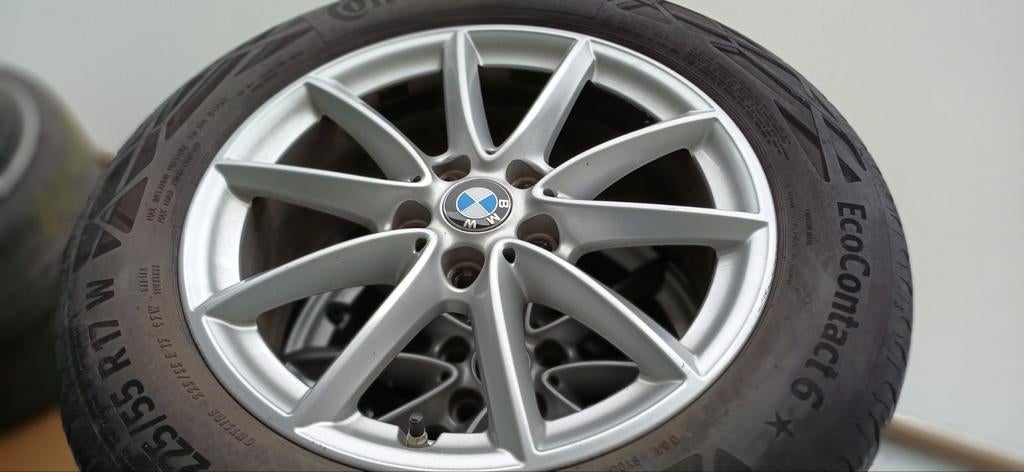 Jantes BMW 5X112.   17 POUCES AVEC PNEUS 225, Pneus été, Enlèvement, Pneu(s), 17 pouces