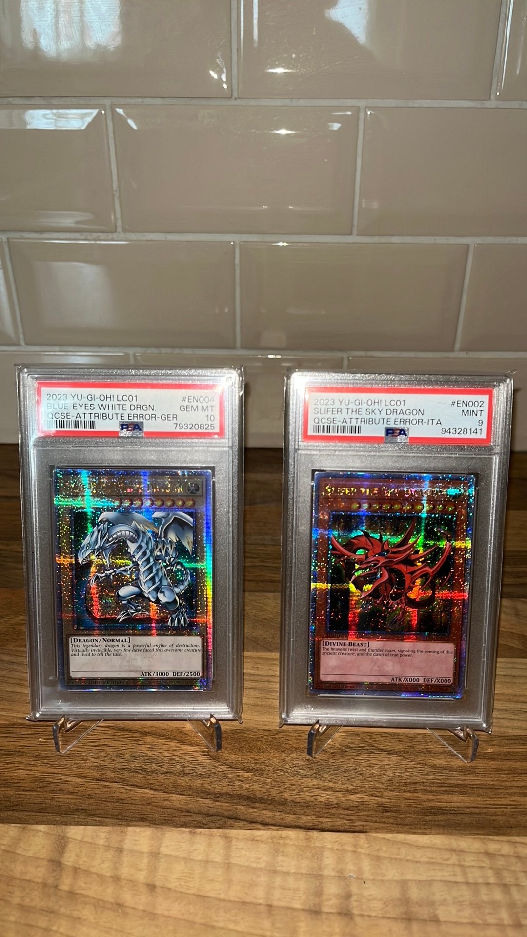YU-GI-OH! Blue-Eyes White Dragon+Slifer The sky Dragon(LC01), Ophalen of Verzenden, Nieuw