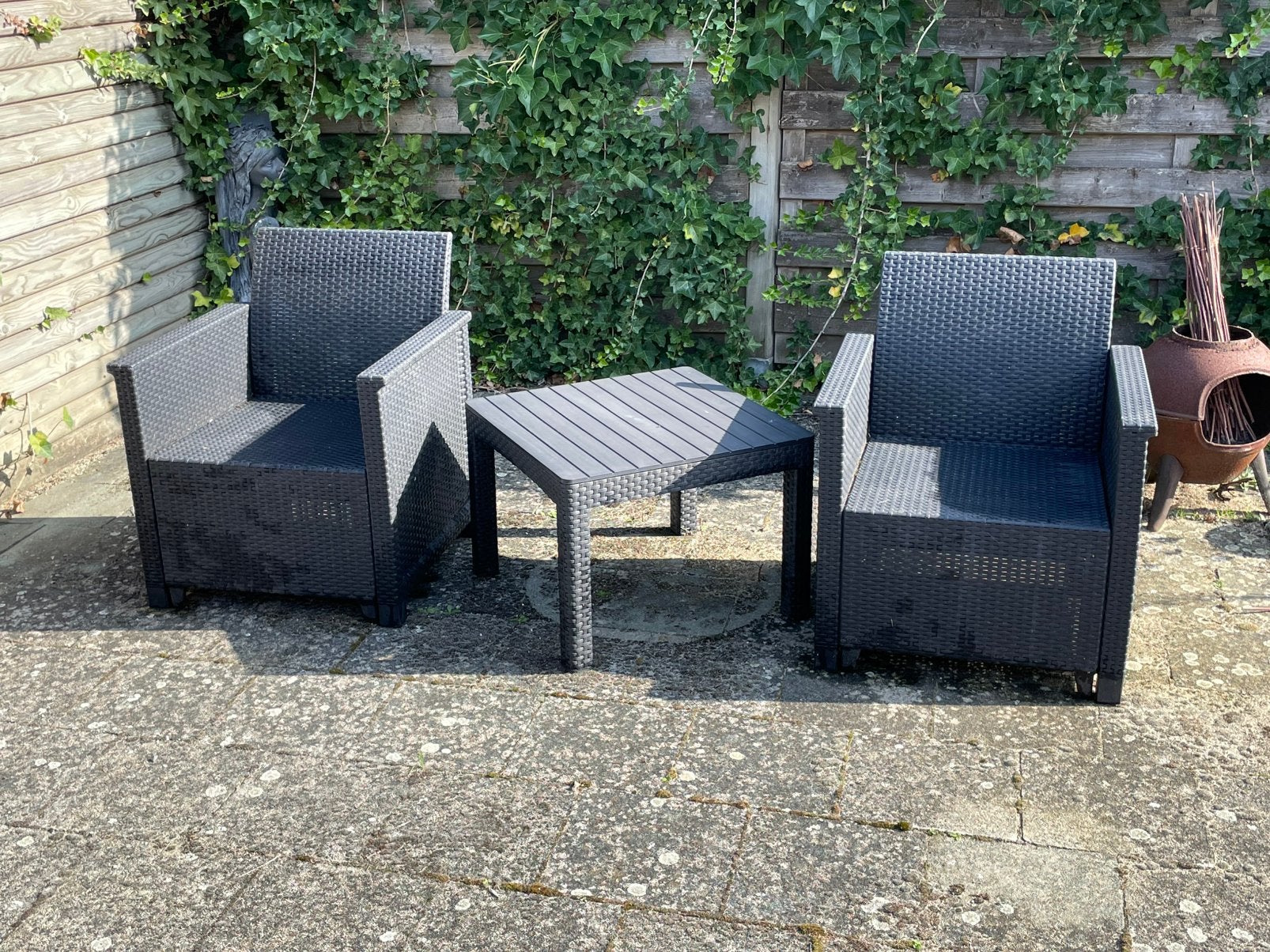Tuinset, Salons de jardin, Table d'appoint, Synthétique, Enlèvement