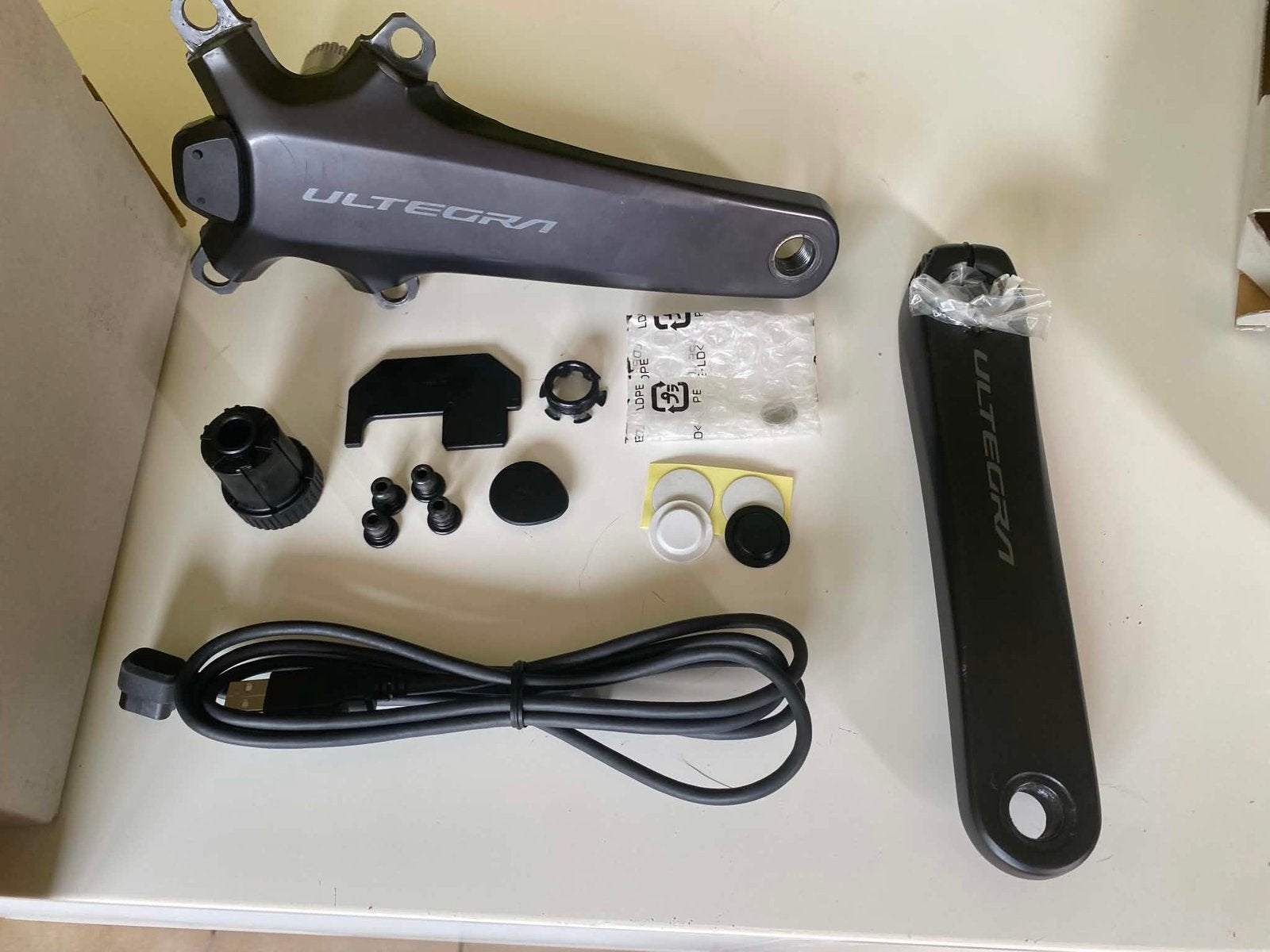Shimano dubbel vermogenmeter, Fietsen en Brommers, Crankstel of Pedalen, Ophalen of Verzenden, Zo goed als nieuw, Gravelbike