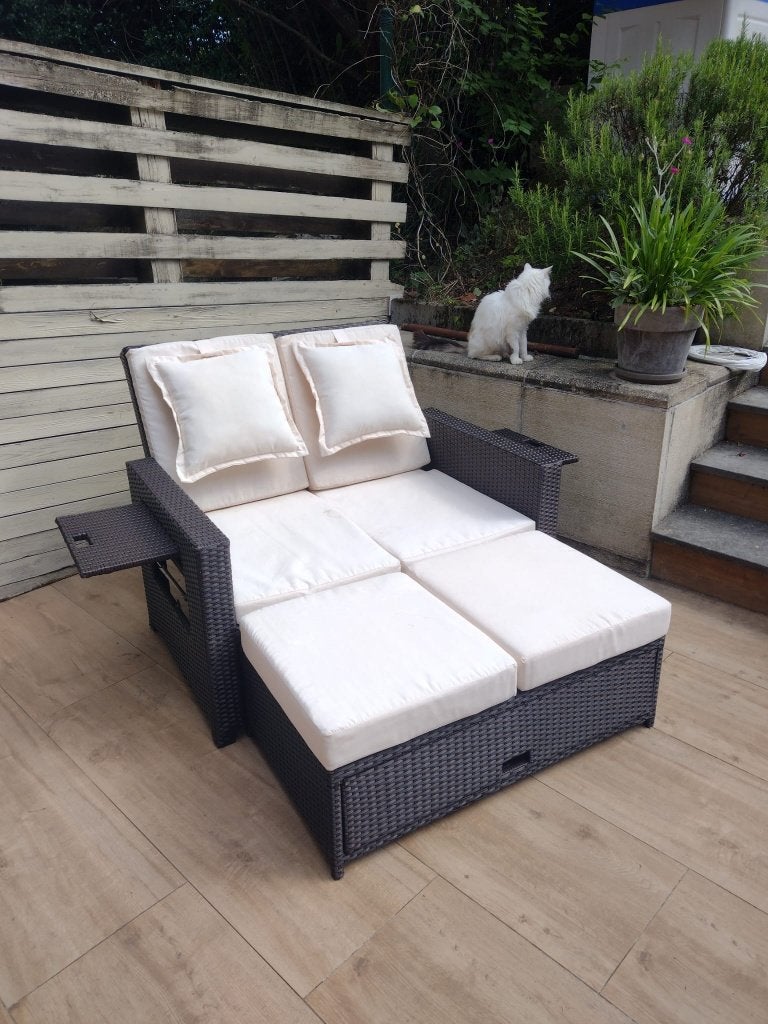 Lounge de jardin, Enlèvement, Utilisé, Rotin, 2 places