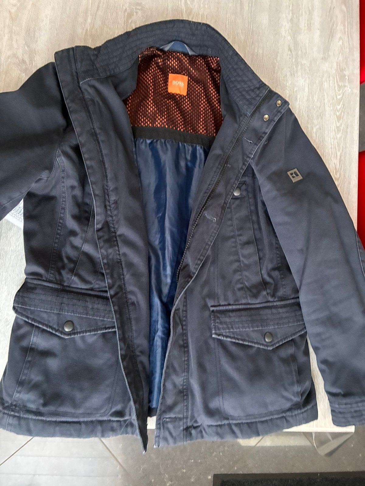 Veste Hugo Boss, Enlèvement ou Envoi, Porté, Taille 52/54 (L), Bleu