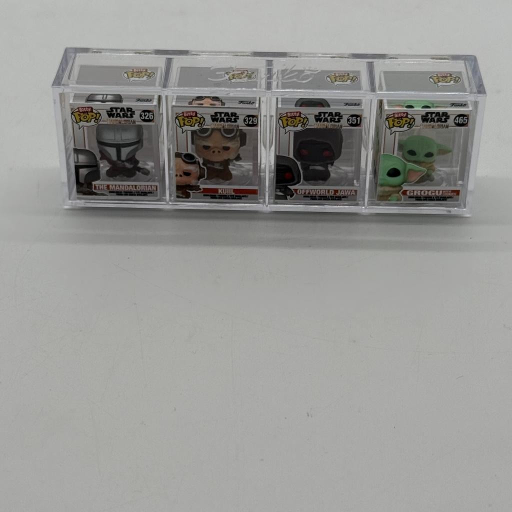 Bitty Pop! Star Wars Mandalorian set van 4 stuks - met case, Enlèvement ou Envoi, Comme neuf