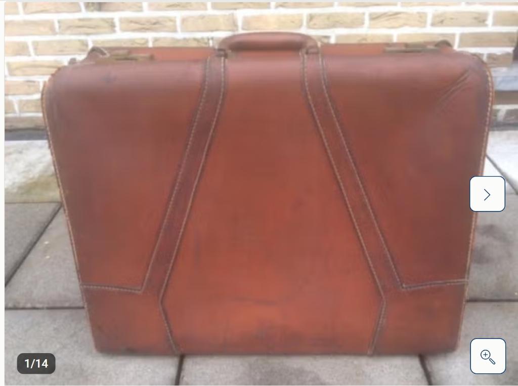 Étui de voyage vintage  de cawhide  Skyway Harness Grade, Enlèvement ou Envoi, Autres types