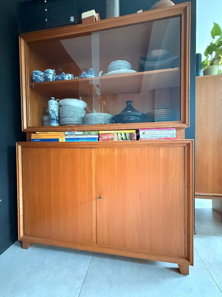 Vintage kast, Maison & Meubles, Armoires | Vitrines, Utilisé, 150 à 200 cm, 100 à 150 cm, 25 à 50 cm, Avec porte(s), Avec tablette(s)