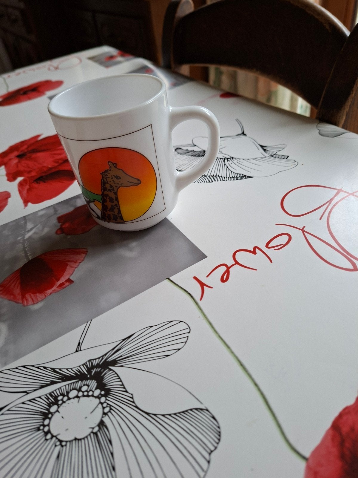 Mug girafe., Maison & Meubles, Enlèvement ou Envoi, Mug