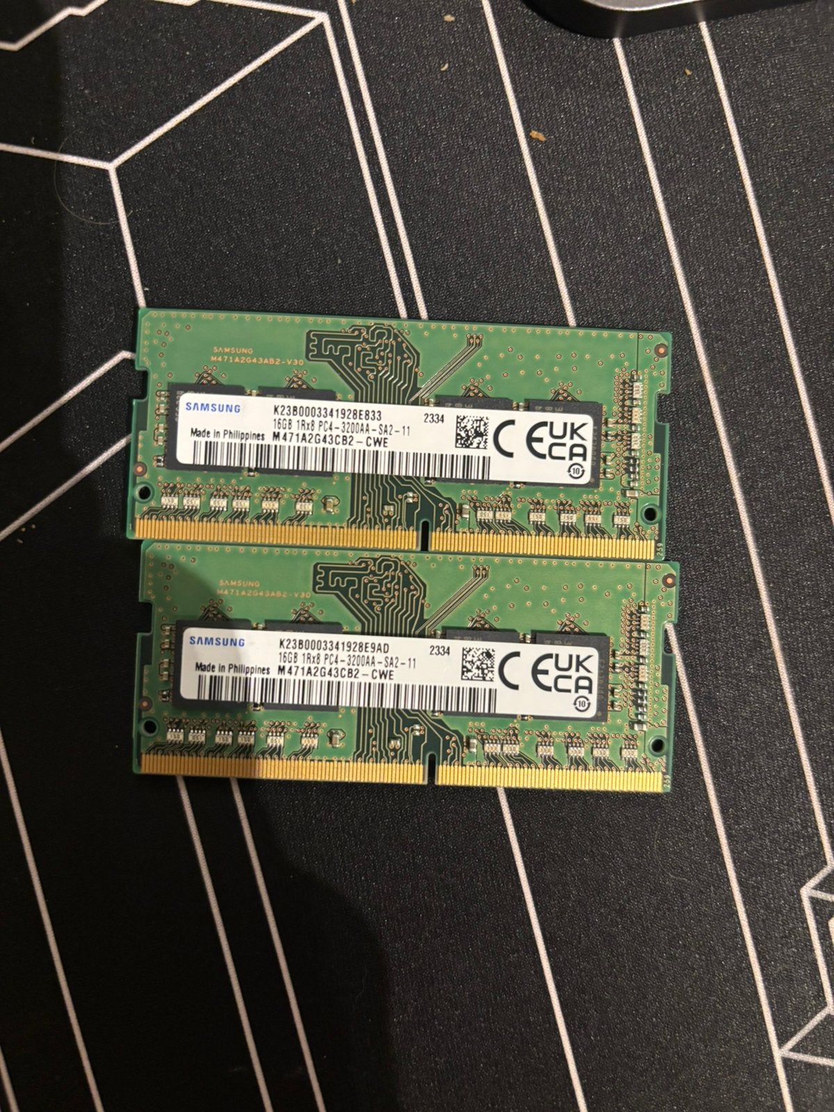 2x 16gb RAM DDR4 samsung, Computers en Software, RAM geheugen, Ophalen, Gebruikt, DDR4, 16 GB