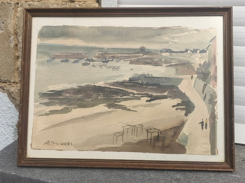 aquarelle signe a mores, Enlèvement ou Envoi, Aquarelle