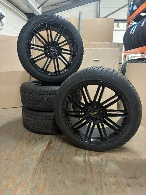Audi velgenset multispaak lichtmetalen in hoogglans zwart (, Auto-onderdelen, Banden en Velgen, Ophalen, Gebruikt, -, 265 mm