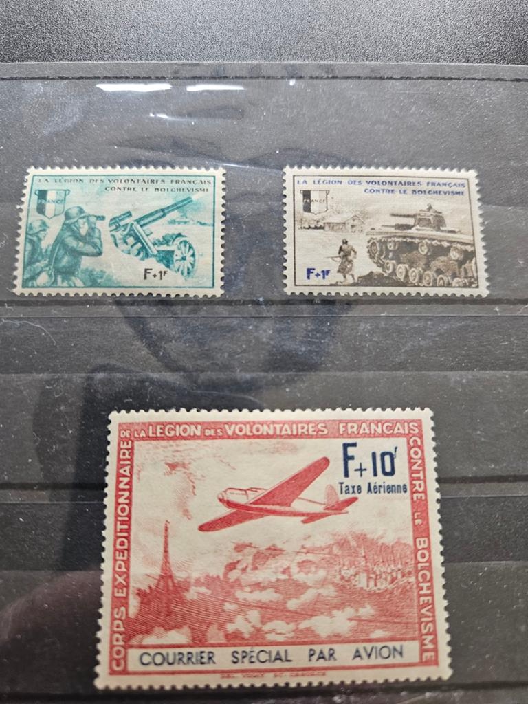 Postzegels Frankrijk WO2 'legion volontaire', Postzegels en Munten, Ophalen of Verzenden