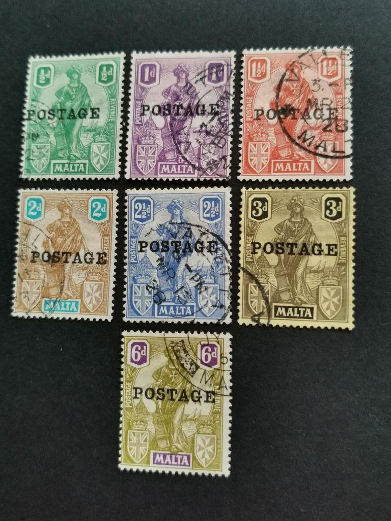 Malta 1926 - Melita - met opdruk "POSTAGE", Ophalen of Verzenden, Malta, Gestempeld