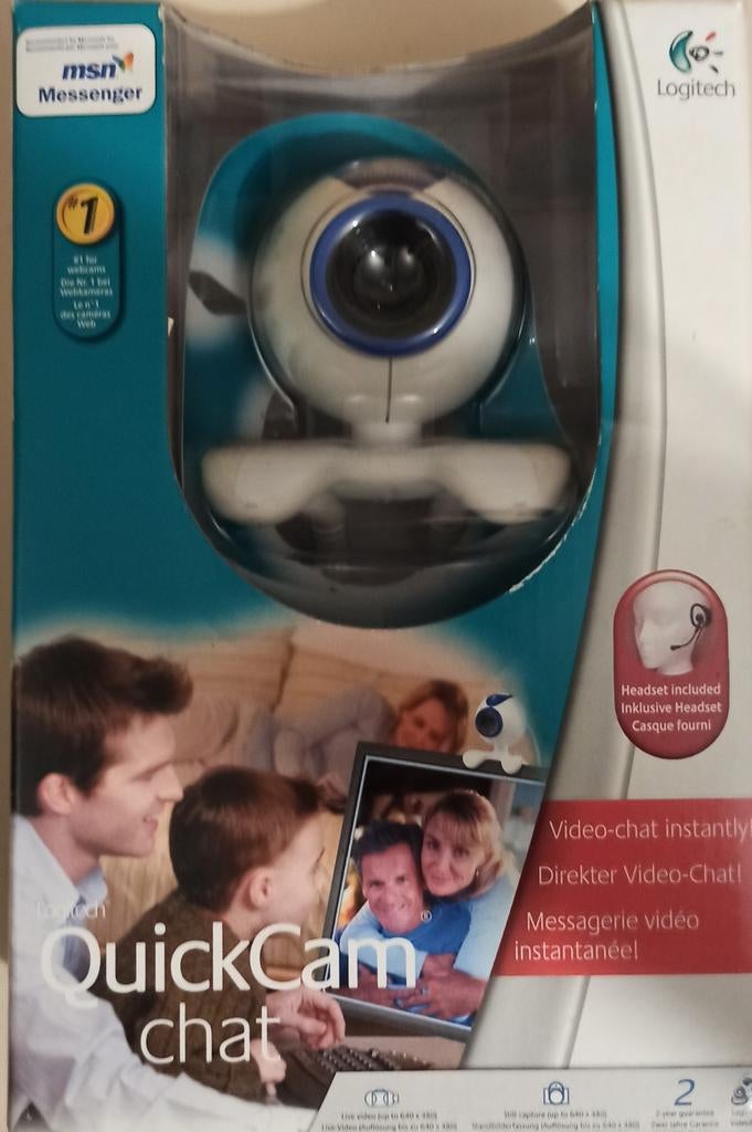 Logitech QuickCam Chat Cam + Headset, Enlèvement ou Envoi, Utilisé, Logitech