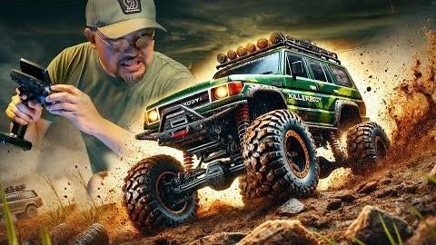 RC crawler rijden op outdoor crawlerterrein in Deinze, Hobby en Vrije tijd, Modelbouw | Radiografisch | Auto's, Nieuw, Auto offroad
