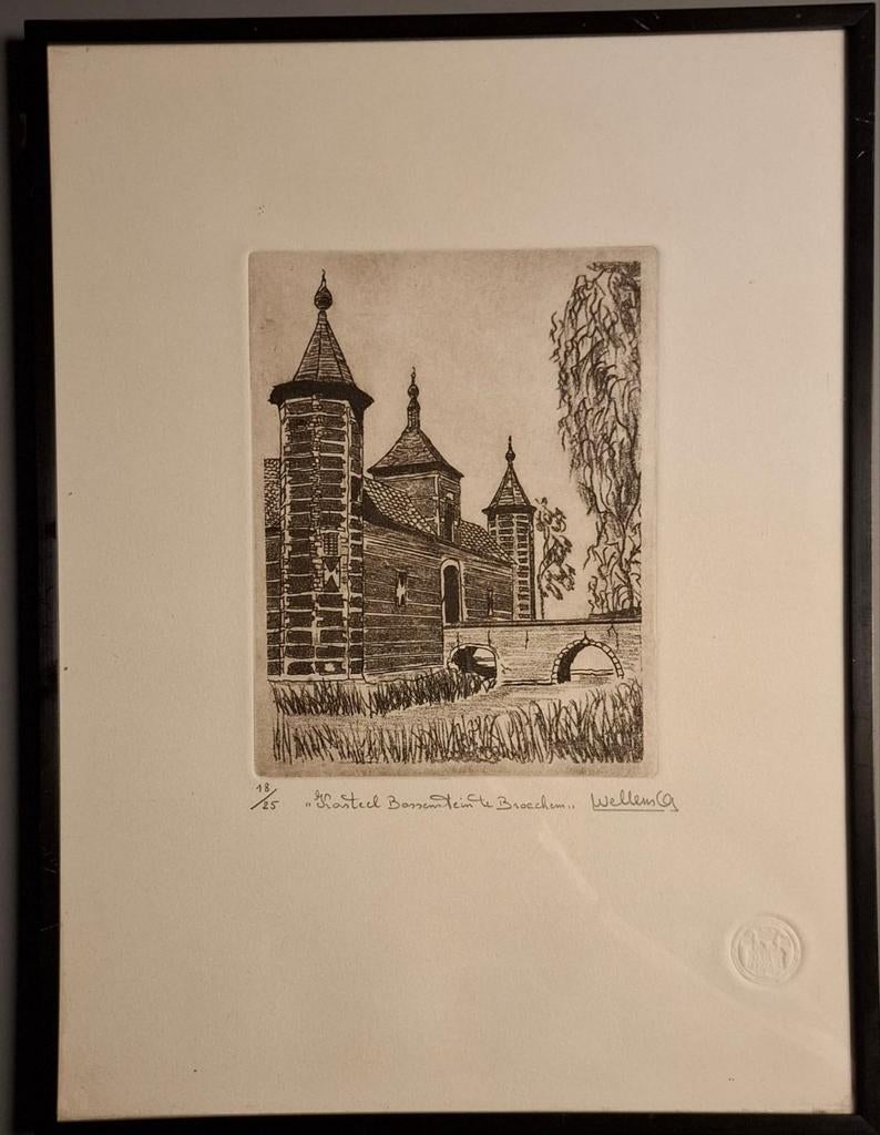 Ets Andre Wellens kasteel baronnenstein te broechem, Antiek en Kunst, Ophalen of Verzenden