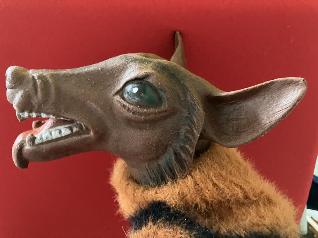 wolf - hond - poppenkast handpop vintage, Antiek en Kunst, Ophalen of Verzenden