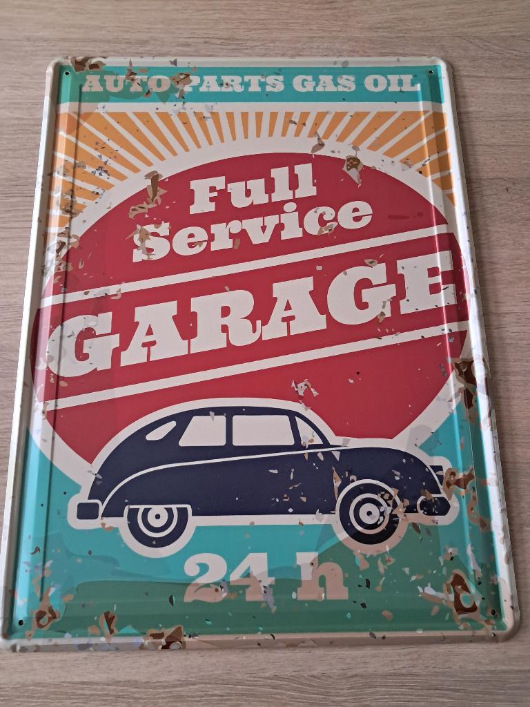 Vintage look reclame bord 30 x 40cm, Ophalen of Verzenden, Zo goed als nieuw, Reclamebord