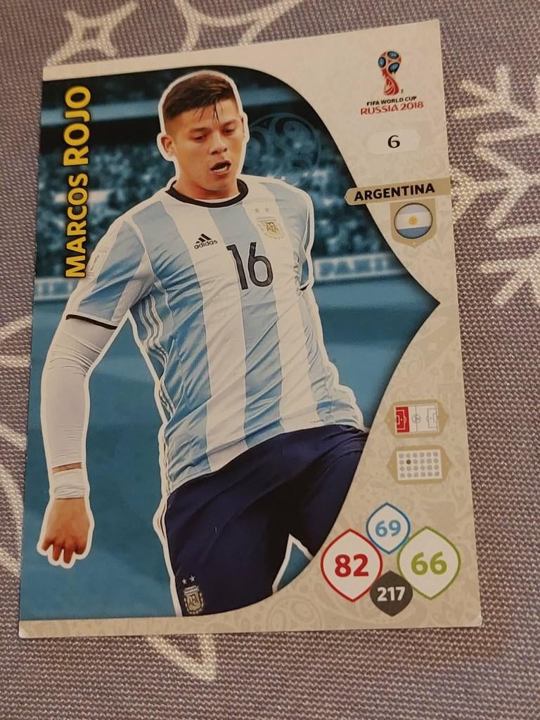 Voetbalkaart : Panini / Marcos Rojo / Argentinië / WK 2018, Verzenden, Zo goed als nieuw, Spelerskaart