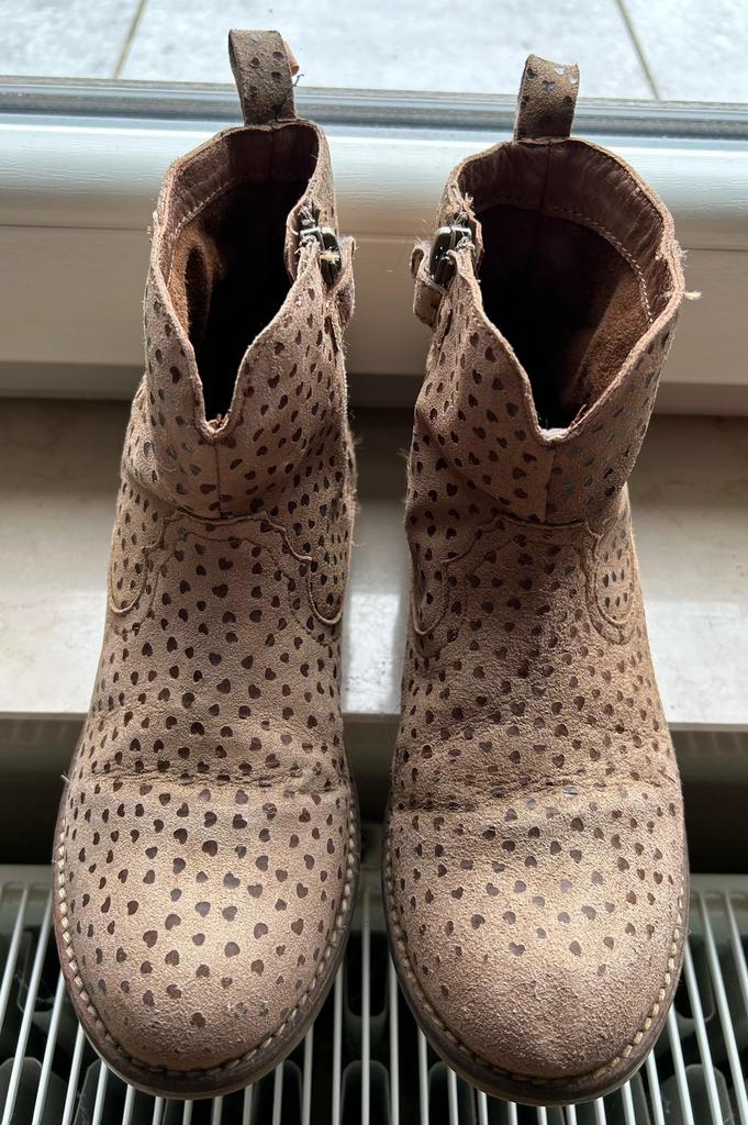 Bottines fille (35) en véritable cuir, Enlèvement ou Envoi, Utilisé, Fille