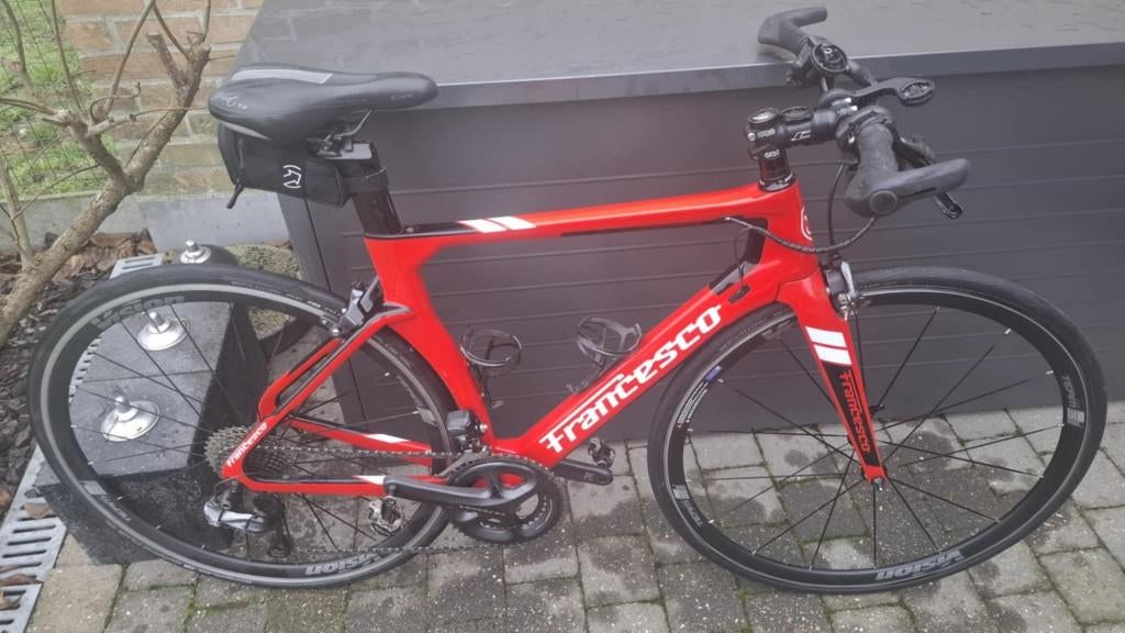 Racefiets Francesco met recht koersstuur, Gebruikt, 49 tot 53 cm, Dames, Meer dan 20 versnellingen