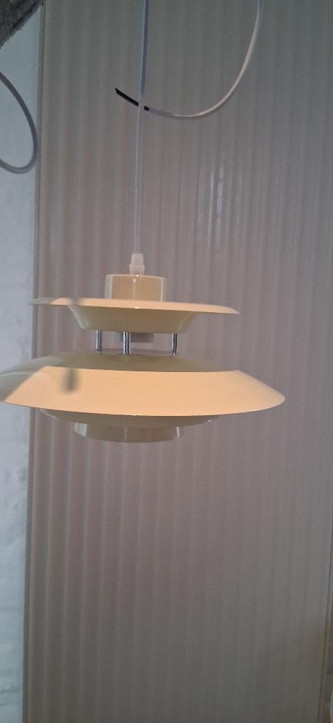 Vintage Scandinavische hanglamp, Ophalen, Zo goed als nieuw, Mid century vintage scandinave, 50 tot 75 cm