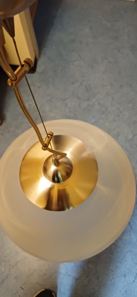 2 hanglampen met glazen kap, Ophalen, Zo goed als nieuw, Glas