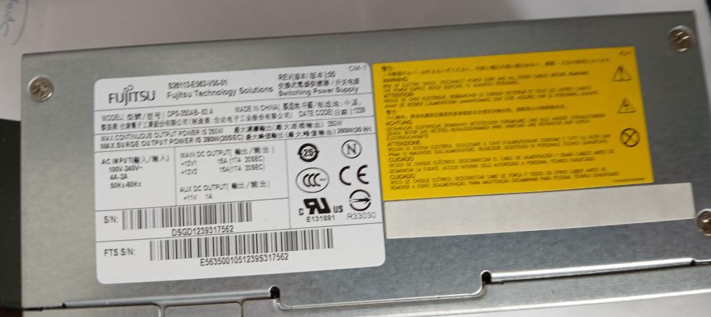 Alimentation d'origine PC Bureau FUJITSU S26113-E563-V50-1, Enlèvement ou Envoi, Utilisé